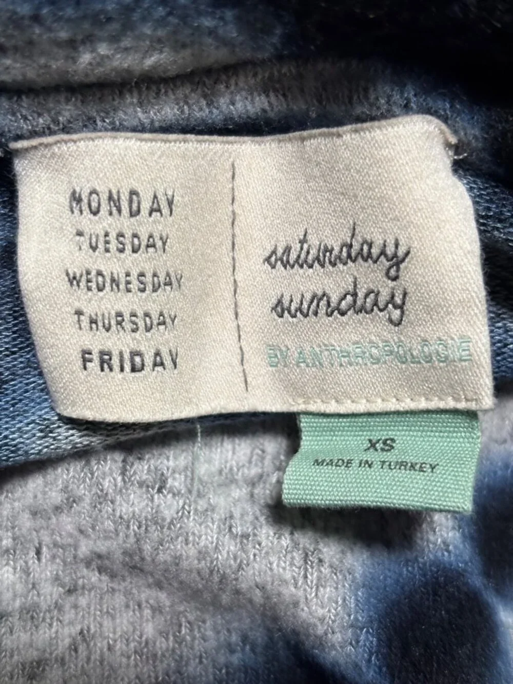 Saturday Sunday by Anthropologie Tie-Dye Long Sleeve Crewneck Top Womens XS